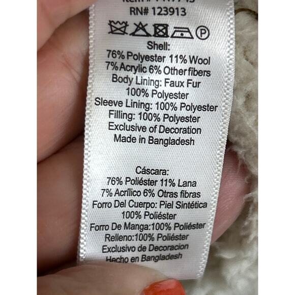 JACHS New York Men’s M Multicolor Aztec Sherpa Lined Button Up Jacket Coat - Picture 6 of 7